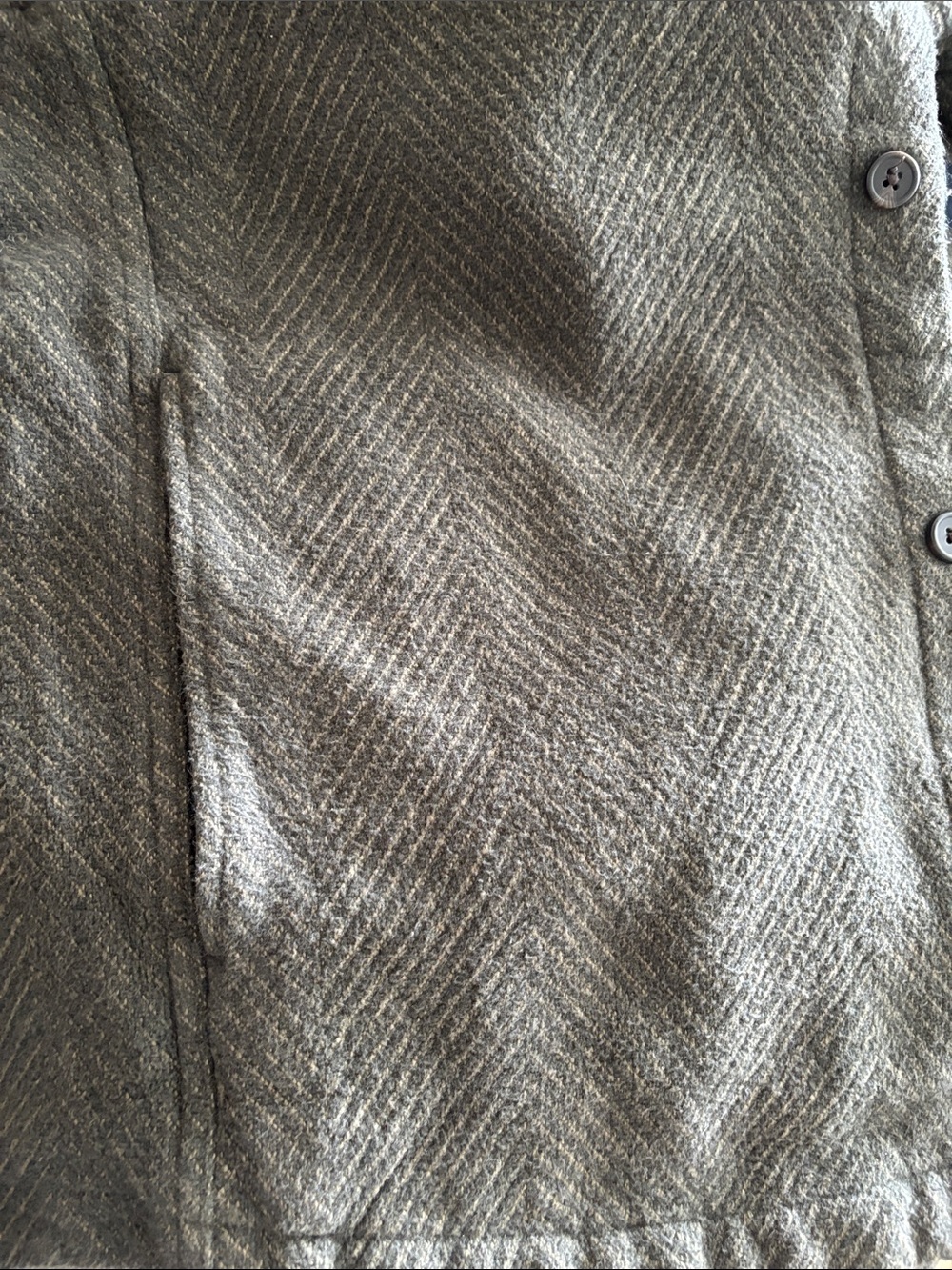 Abercrombie & Fitch Herringbone Cotton Shirt Jacket Men’s M Olive-Brown EUC - Picture 9 of 11
